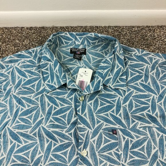 NWT Vintage Polo Ralph Lauren Shirt Floral Hawaiian Camp Loop Collar Mens XL - Picture 1 of 10
